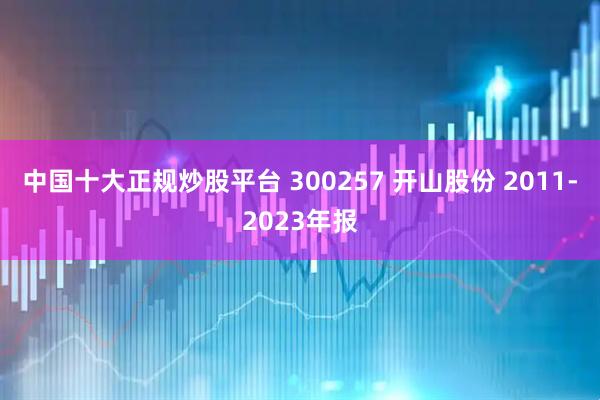 中国十大正规炒股平台 300257 开山股份 2011-2023年报